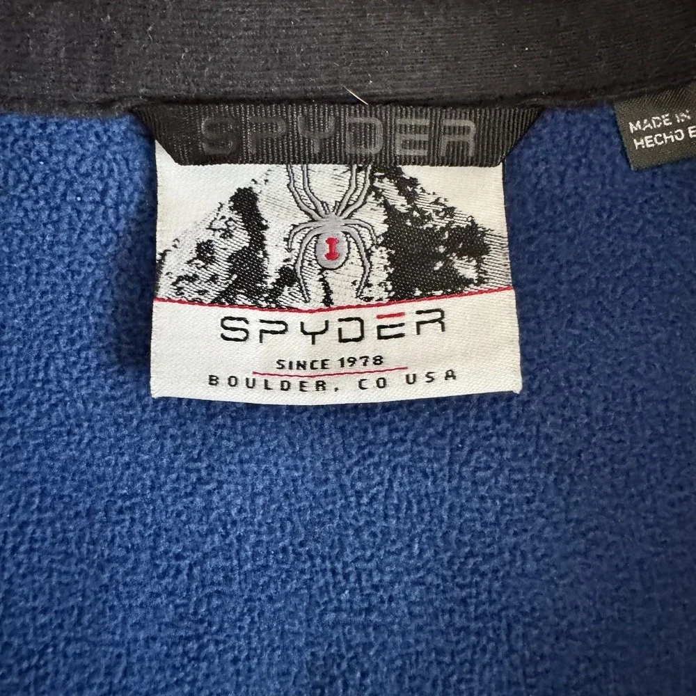 Spyder Men's XL Blue 1/4 Zip Performance Pullover Ski Thermal MidLayer‎